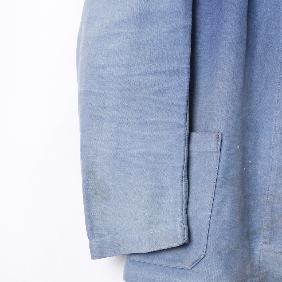 50s France Vintage Lapel Blue Moleskin Work Jac