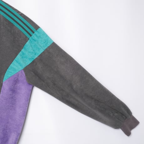 80s Vintage adidas Ventex Track Jacket Model Challenger Gray × Green × Purple (Made in France)
