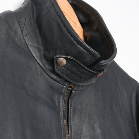 French Army Pilot Leather Jacket (Navy) Size96M With Liner