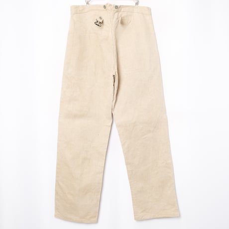 30s French Army Linen HBT Bourgeron Trousers Dead Stock