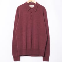 90s JOHN SMEDLEY Merino Wool Knit Polo（Made in England）