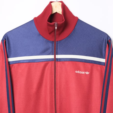 70-80s Vintage adidas Track Jacket Bordeaux × Navy (Made in West Germany)