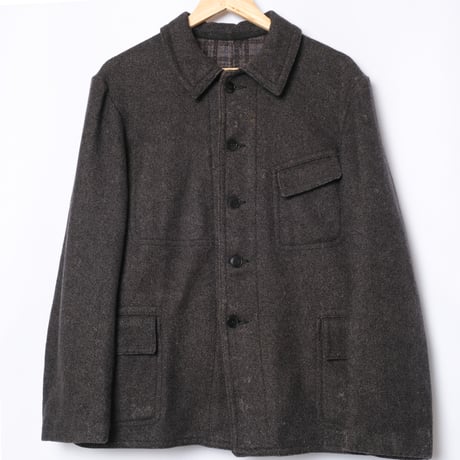 40-50s France Vintage Pascal HBT Wool Farmers Work Jacket