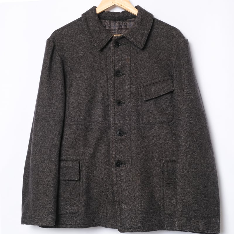 40-50s France Vintage Pascal HBT Wool Farmers W 40-50s France Vintage Pascal HBT Wool Farmers W
