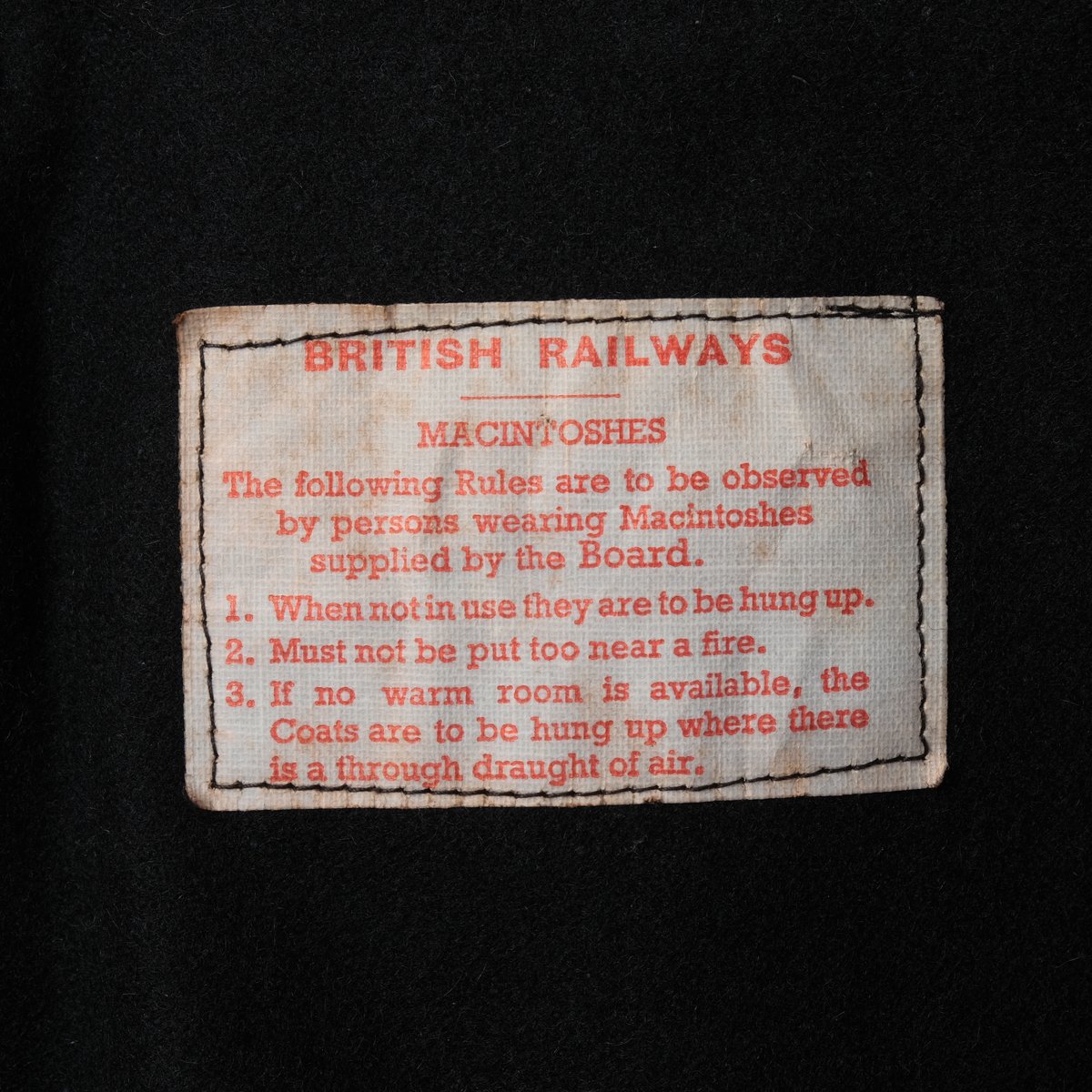 50-60s British Railways MACKINTOSH Coat Dead St...