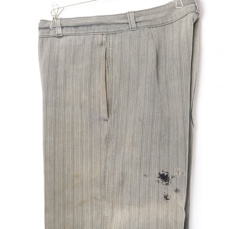 40-50s France Vintage Le Mont St Michel Stripe Trousers