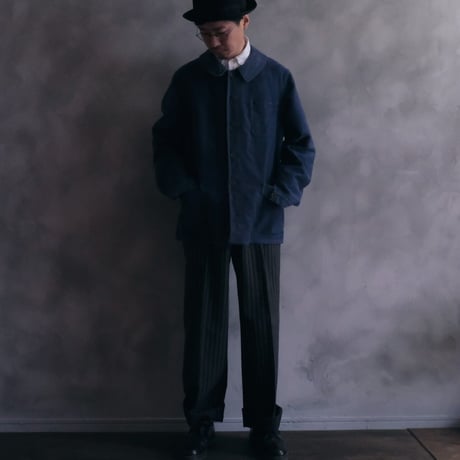 30s Le St Pierre Blue Moleskin Jacket