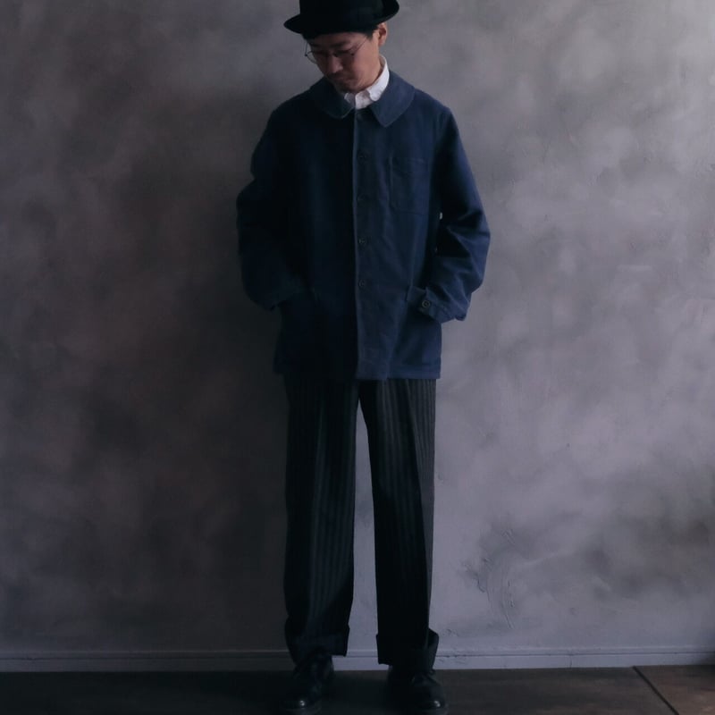 【美品】30's Blue Moleskin Jacket 30s Le St Pierre Blue Moleskin Jacket | Ugla パン