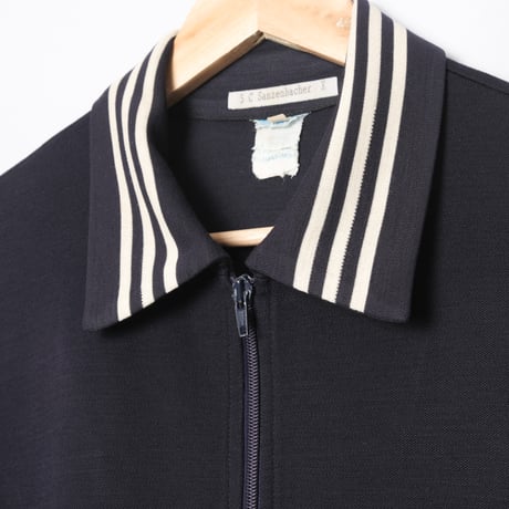 70s Vintage adidas Knit Track Jacket Navy