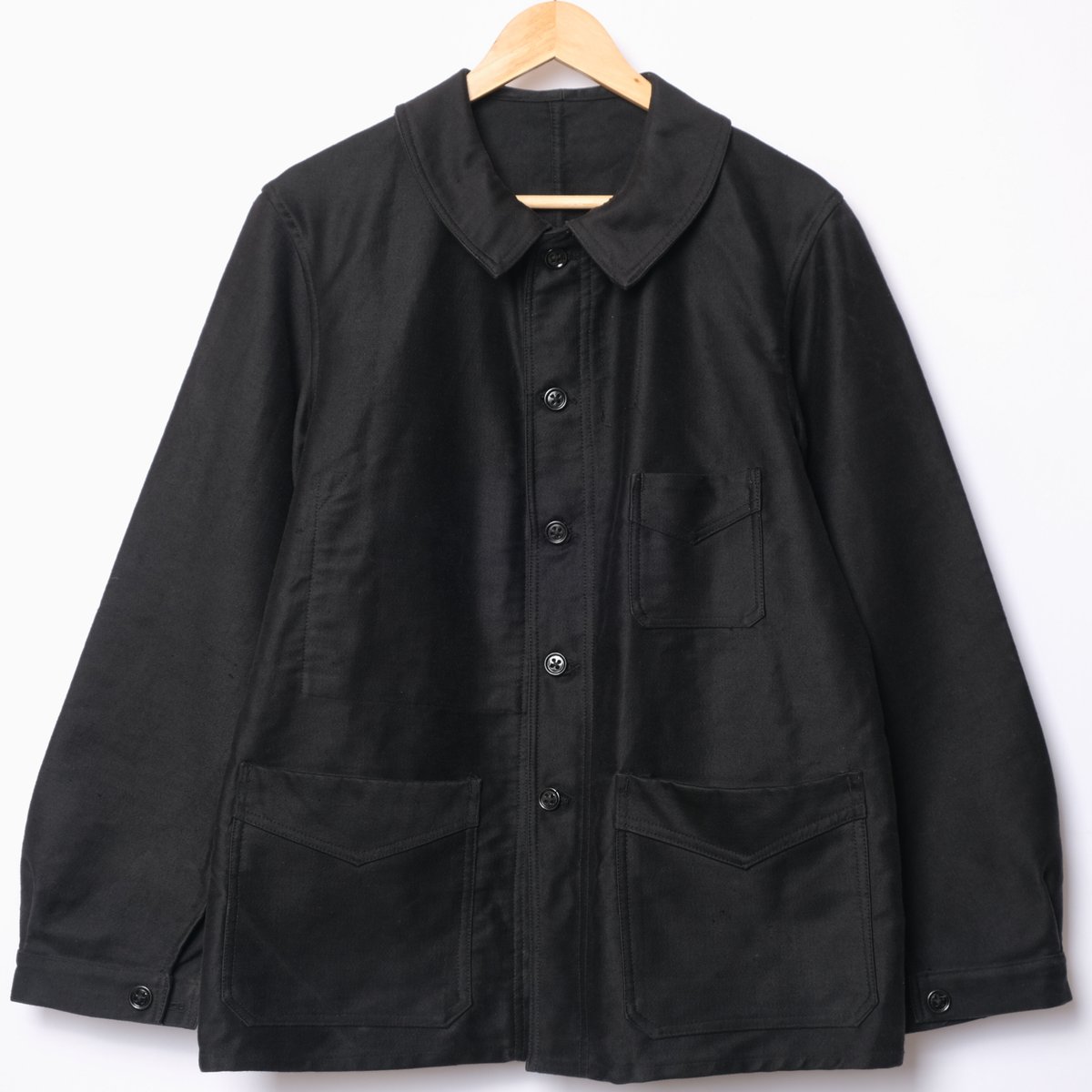 30-40s Le Mont St Michel Black Moleskin Jacket 30-40s Le Mont St Michel Black Moleskin Jacket