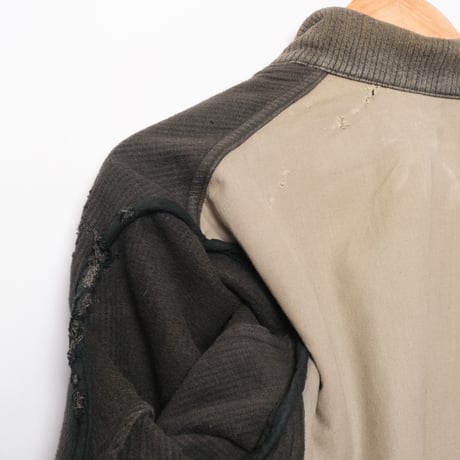 40s France Vintage Manu France Gray Cotton Pique Hunting Jacket
