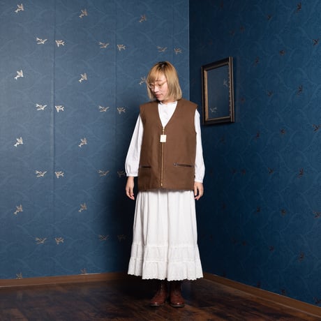 40s-50s France Vintage Mouton Gilet Dead Stock