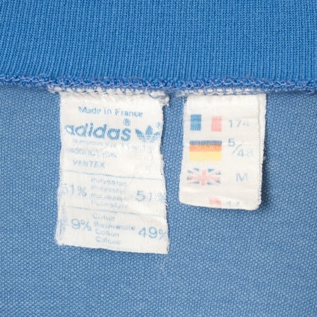 70-80s Vintage adidas Ventex Track Jacket Light Blue × White（Made in France）