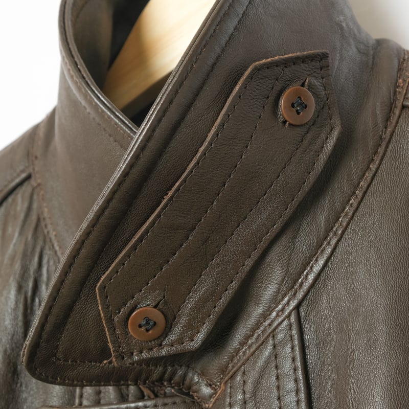 70-80s French Vintage GVF Leather Jacket (Corbu 70-80s French Vintage GVF Leather Jacket (Corbu
