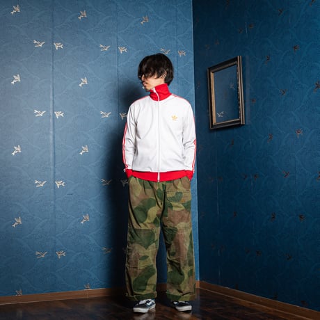 70s Vintage adidas Ventex Track Jacket White × Red (Made in France)