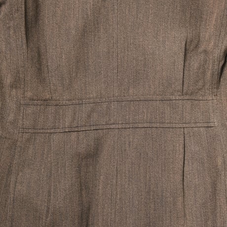 30-40s France Vintage  Brown Black Chambray Work Jacket Dead Stock