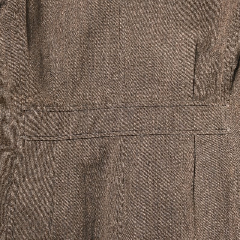 30-40s France Vintage Brown Black Chambray Wor
