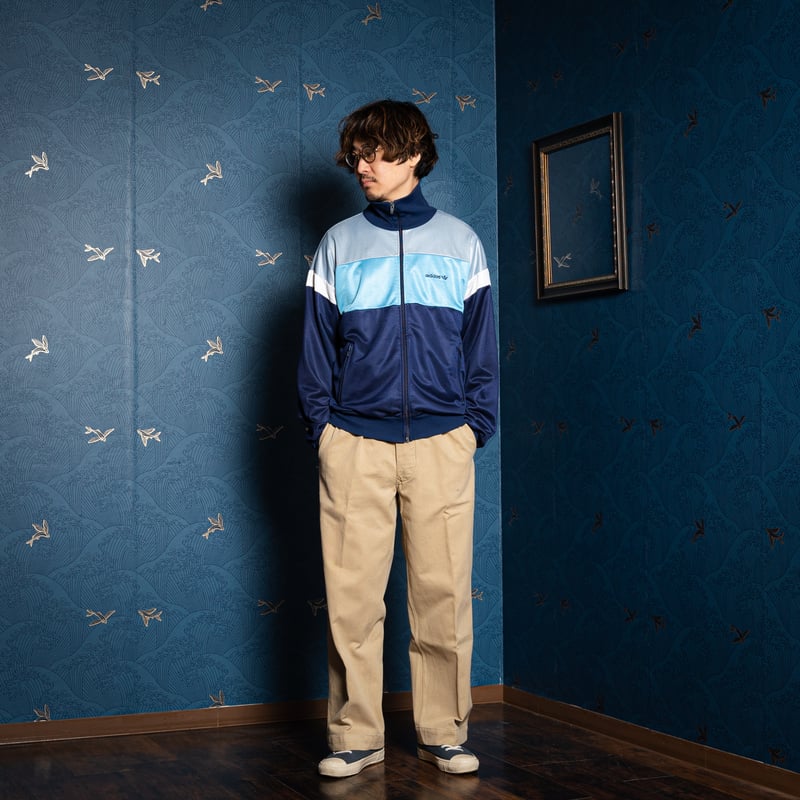 80s Vintage adidas Track Jacket Navy × Light Bl