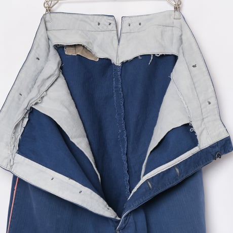 -30s France Vintage Fireman HBT Cotton Trousers
