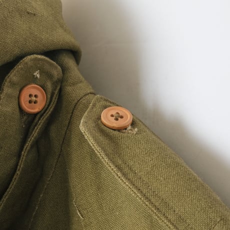French Army M38 Motorcycle Coat 2nd  Wood Button Size 3 Dead Stock