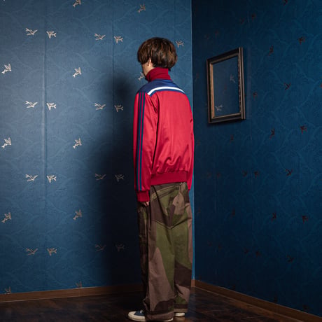 70-80s Vintage adidas Track Jacket Bordeaux × Navy (Made in West Germany)