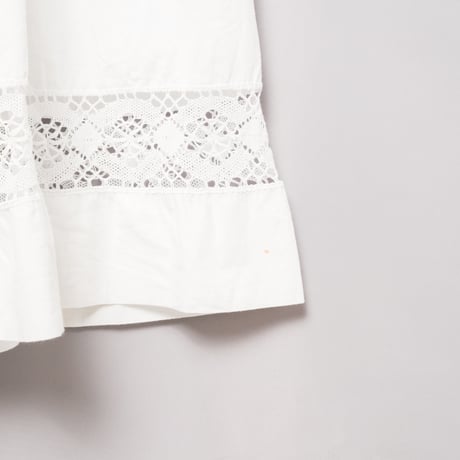 -30s France Antique Cotton Church Smock 2
