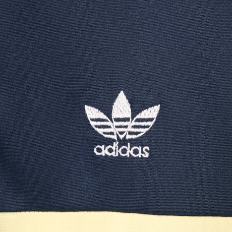 70-80s Vintage adidas Ventex Track Jacket Grey × Navy × Pale Yellow (Made in France)