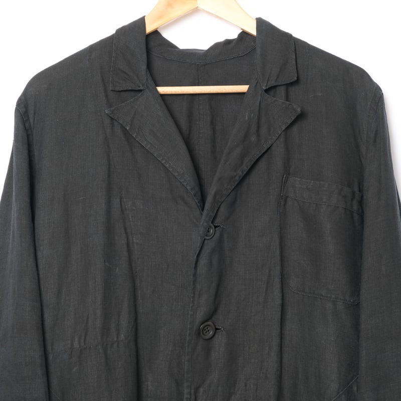 30-40s France Vintage Indigo Linen Maquignon