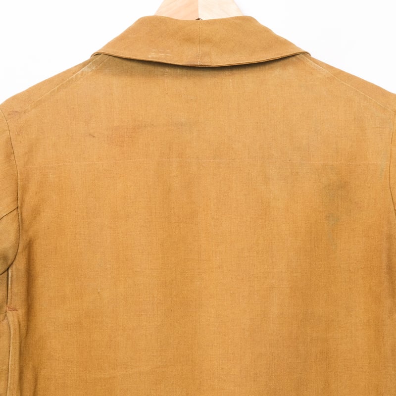 ~30s フランス　ビンテージ　ブラウンリネンハンティング　セットアップ 30s フランス ビンテージ ブラウンリネンハンティング セットアップ