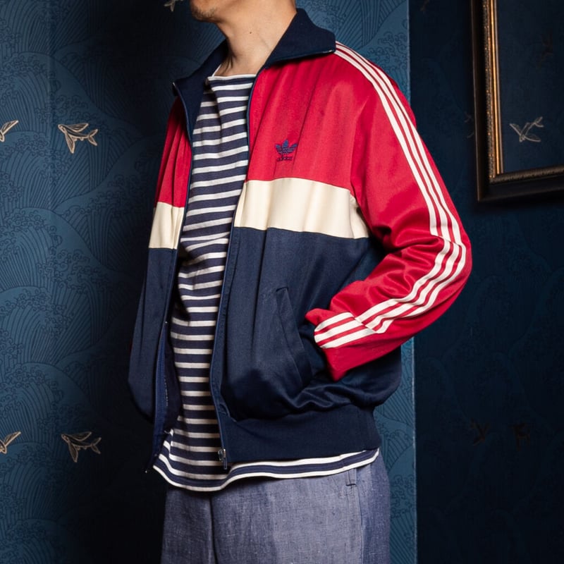 70-80s Vintage adidas Ventex Track Jacket Navy×...