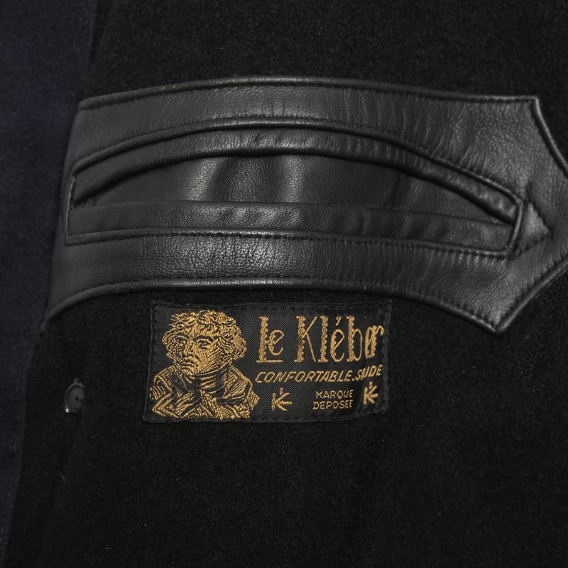 30s 40s コルビジェジャケット Le kleber フレンチ ブラック 40-50s France Vintage Le Kléber Leather Jacket