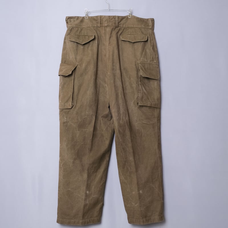 フランス軍 Ｍ４７前期 ３９ w112cm レトロ 古着 実物 一点モノ French Army M47 Trousers Early Size (39) | Ugla