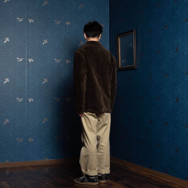 40s Le Mont St Michel ブラウン ファーマーズジャケット 30-40s Le Mont St Michel Brown Corduroy Jacke