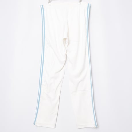 70-80s Vintage adidas Ventex Track Trousers White × Light Blue (Made in France)