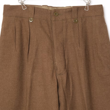 50s French Army Wool Trousers Size 22 -1