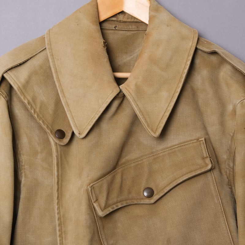 40's 50’s イギリス軍 メカニックコート サイズ6 DEAD STOCK】40s French Army Motorcycle Coat M35 WWⅡ