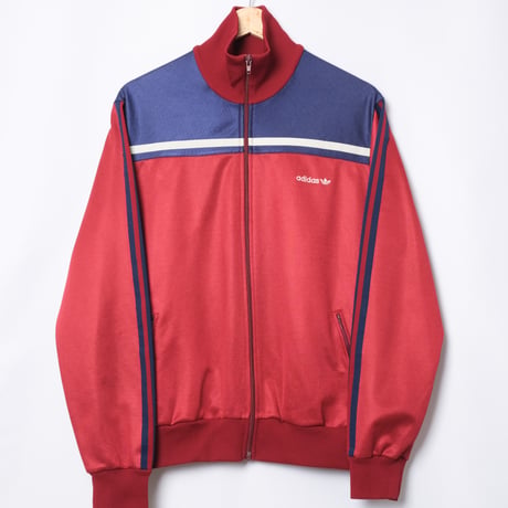 70-80s Vintage adidas Track Jacket Bordeaux × Navy (Made in West Germany)