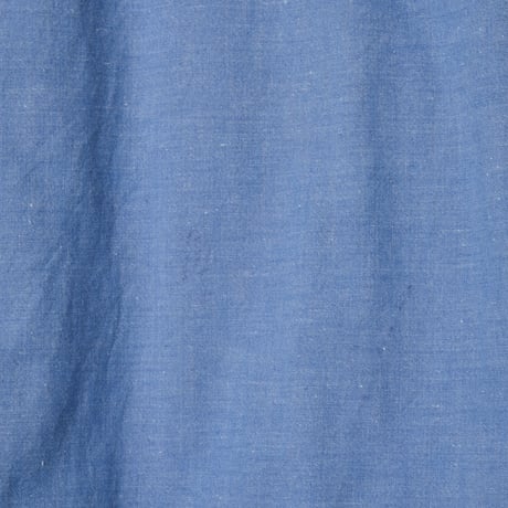 40-50s French Vintage Blue Chambray Cotton Granpa Shirts 1