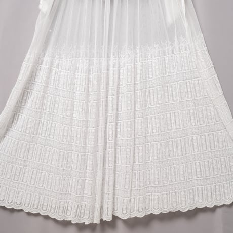 -30s France Antique Linen Long Church Smock