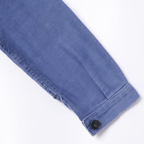 40-50s France Vintage Le Vauxois Blue Moleskin Work Jacket