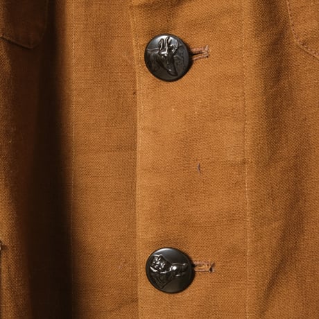 40s France Vintage SOMLYS Cotton Linen Hunting Jacket Dead Stock