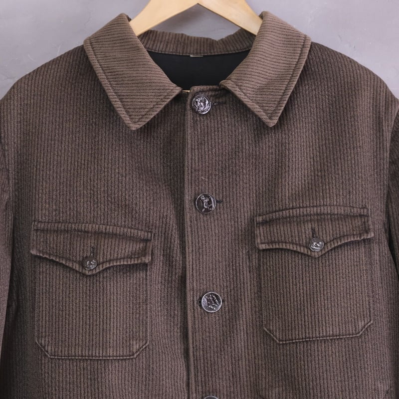 〜60s French vintage コットンポプリンハンティングジャケット 60s French Vintage Hunting Jacket With Animal Buttons フレンチ