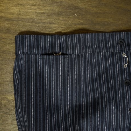50-60s French Vintage  Stripe Trousers Deadstock