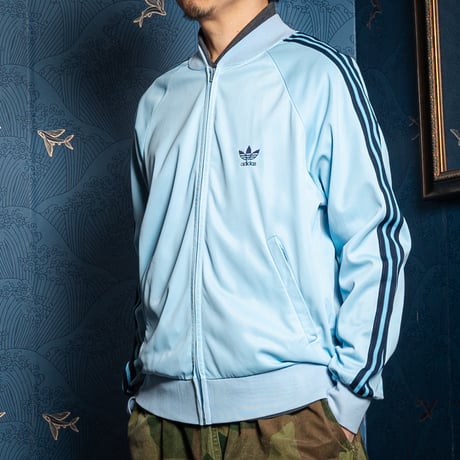 70s Vintage adidas Ventex ATP Track Jacket Light Blue (Made in France)