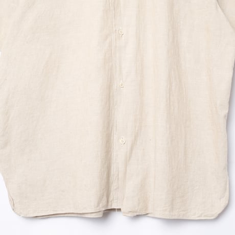 40-50s France Vintage Cotton Linen Short Sleeve Shirt