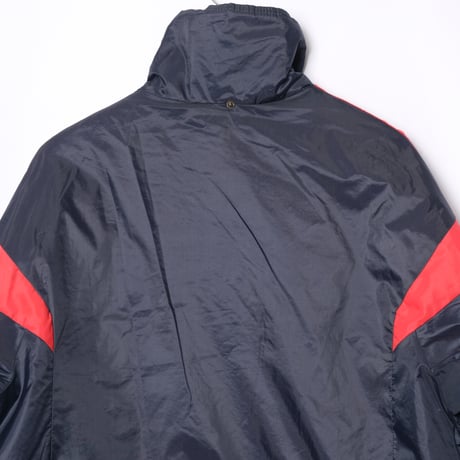 80s Vintage adidas Ventex Nylon Coat Navy × Red (Made in France)