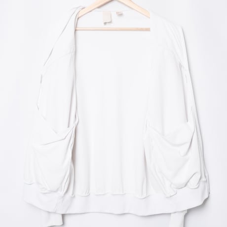 80s Vintage adidas Track Jacket White × Light Gray (Made in France)