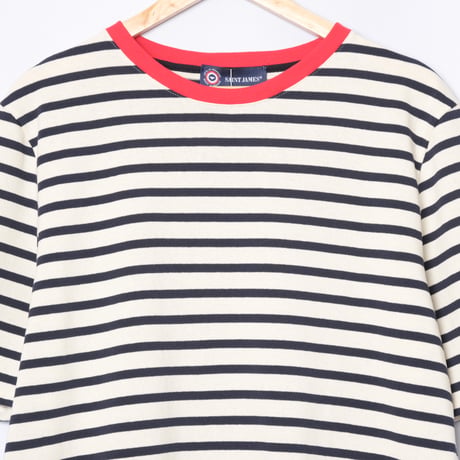SAINT JAMES × Le Slip Français Half Sleeve Shirt ECRU×MARINE