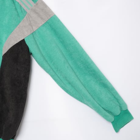 80s Vintage adidas Ventex Track Jacket Model Challenger Green × Gray (Made in France)