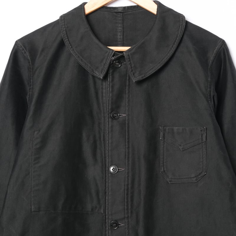 【極美品】30's BLACK MOLESKIN JKT ブラック　モールスキン 極美品】30's BLACK MOLESKIN JKT ブラックモールスキン